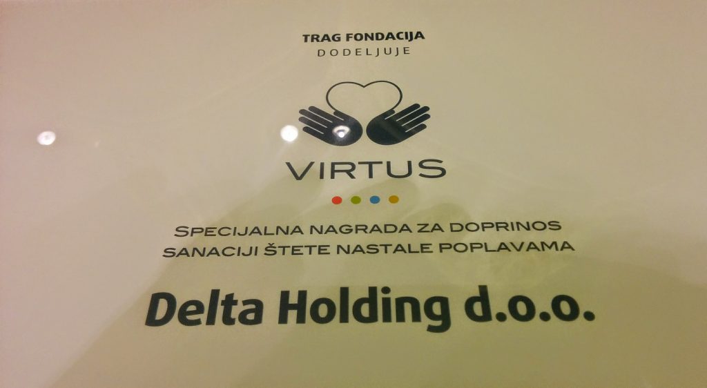 Delti Specijalna „Virtus“ nagrada za pomoć u sanaciji štete od poplava